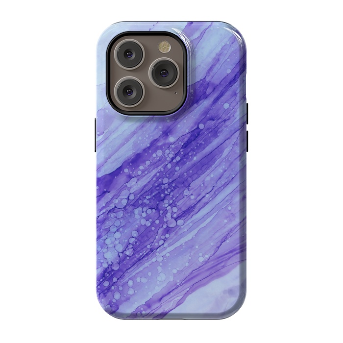 iPhone 14 Pro StrongFit Purple Marble Print by Becky Starsmore