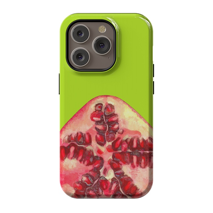 iPhone 14 Pro StrongFit Pomegranate Tropical Fruit by Alemi