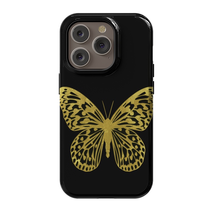 iPhone 14 Pro StrongFit Butterfly Gold by Alemi