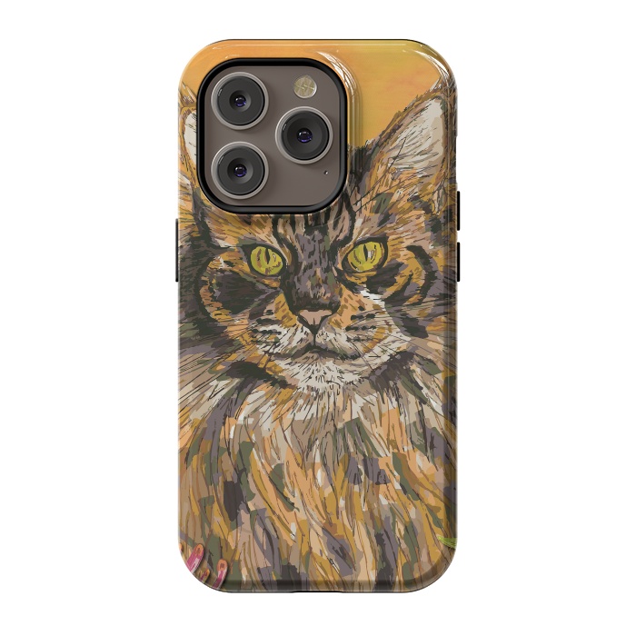 iPhone 14 Pro StrongFit Maine Coon Cat by Lotti Brown