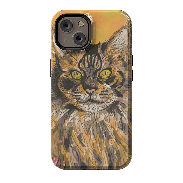 iPhone 14 StrongFit Maine Coon Cat by Lotti Brown