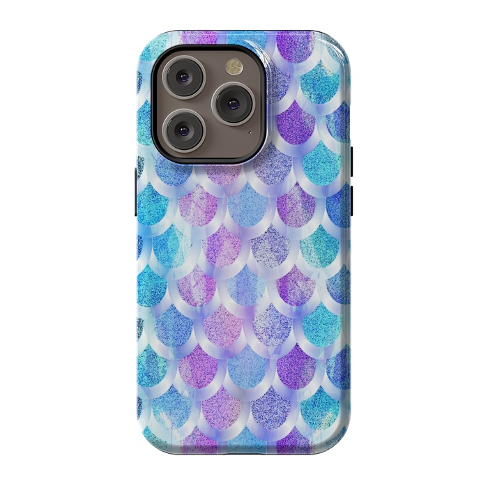 iPhone 14 Pro StrongFit Blue purple mermaid by Jms