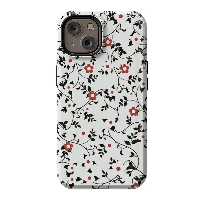 iPhone 14 StrongFit Read & white flowers by Jms