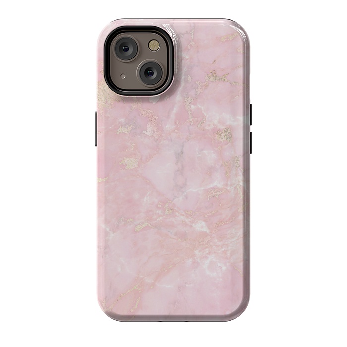 iPhone 14 StrongFit Delicate Rose Gold Metal on Light Pink Marble by  Utart