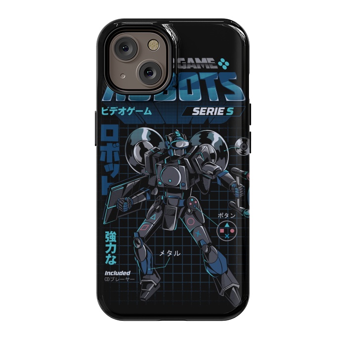 iPhone 14 StrongFit Video Game Robot - Model S by Ilustrata