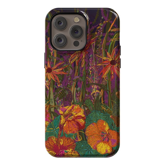 iPhone 14 Pro max StrongFit Autumn Flowers by Lotti Brown