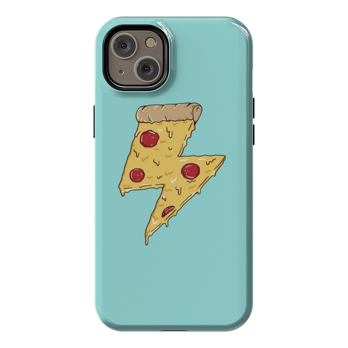 iPhone 14 Plus StrongFit Pizza power green by Coffee Man
