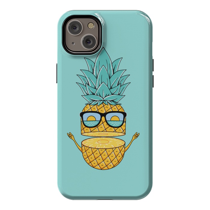 iPhone 14 Plus StrongFit Pineapple Sunglasses by Coffee Man