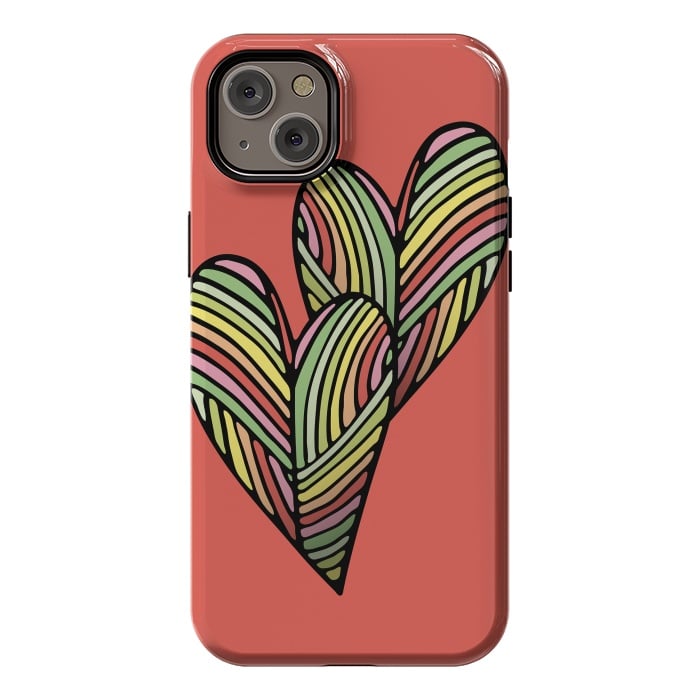 iPhone 14 Plus StrongFit Two Hearts by Majoih