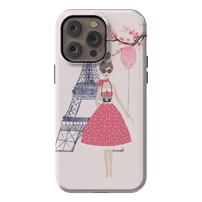 iPhone 14 Pro max StrongFit Trendy Girl in Spring in Paris by DaDo ART