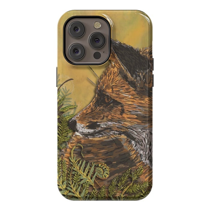 iPhone 14 Pro max StrongFit Ferny Fox by Lotti Brown