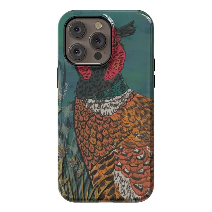 iPhone 14 Pro max StrongFit Funny Pheasant by Lotti Brown