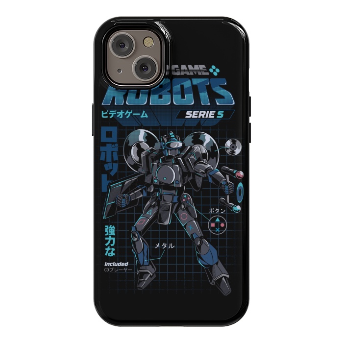 iPhone 14 Plus StrongFit Video Game Robot - Model S by Ilustrata