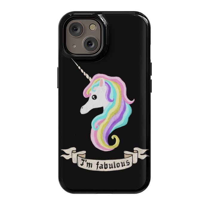 iPhone 14 StrongFit Fabulous unicorn by Laura Nagel