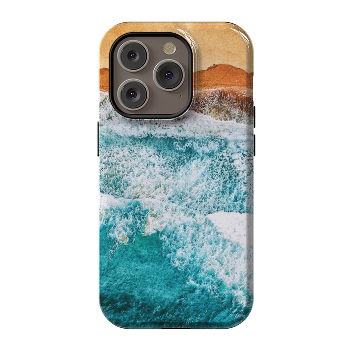 iPhone 14 Pro StrongFit Tropical VI - Beach Waves II by Art Design Works