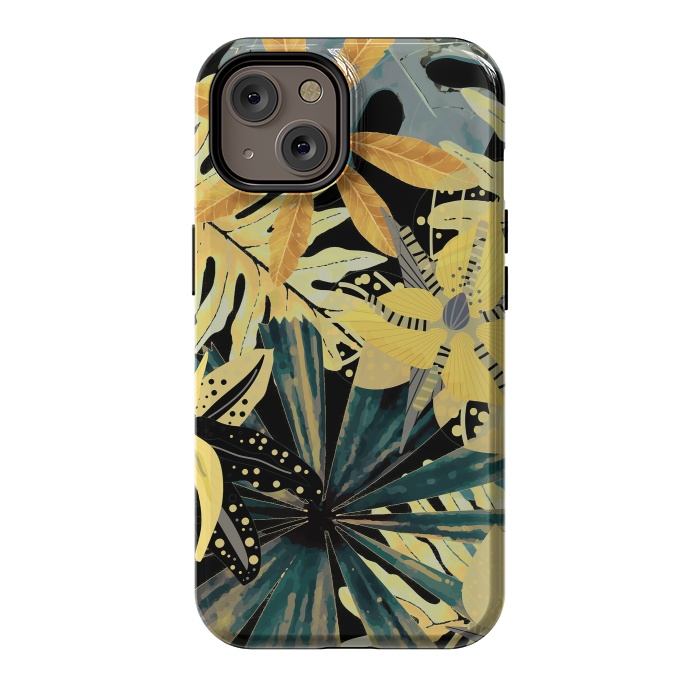 iPhone 14 StrongFit Abstract Foliage Aloha Jungle  by  Utart