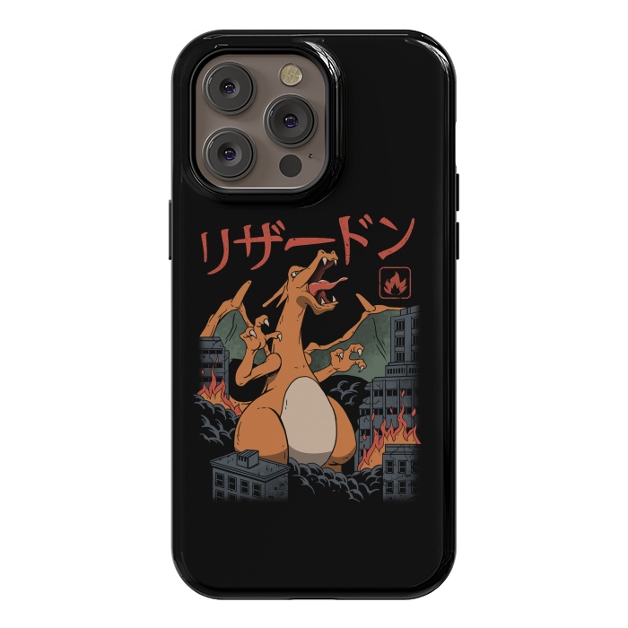 iPhone 14 Pro max StrongFit Fire Kaiju by Vincent Patrick Trinidad