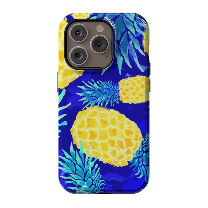 iPhone 14 Pro StrongFit Pineapple Crush by MUKTA LATA BARUA