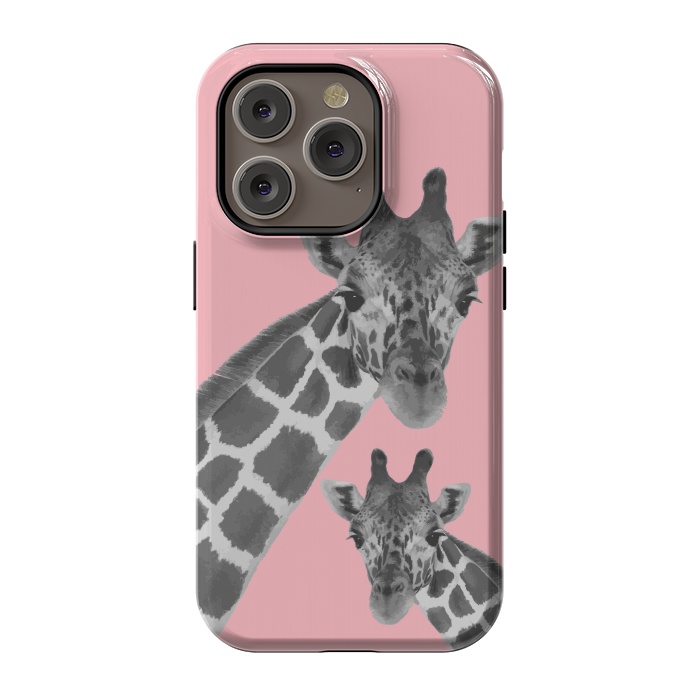 iPhone 14 Pro StrongFit Giraffe Love 2 by MUKTA LATA BARUA