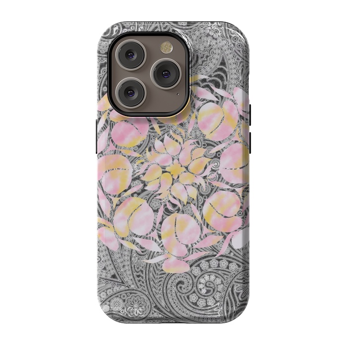 iPhone 14 Pro StrongFit Paisley floral by Kashmira Baheti