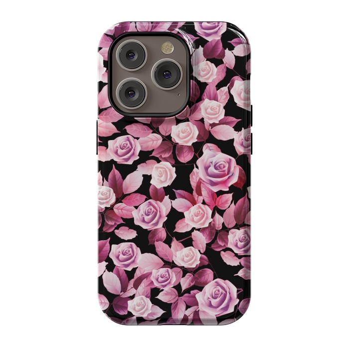 iPhone 14 Pro StrongFit Pink roses by Jms