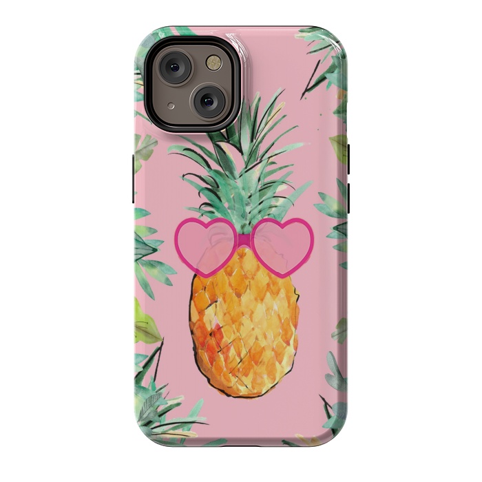 iPhone 14 StrongFit Cool Pinapple with Glasses by ''CVogiatzi.