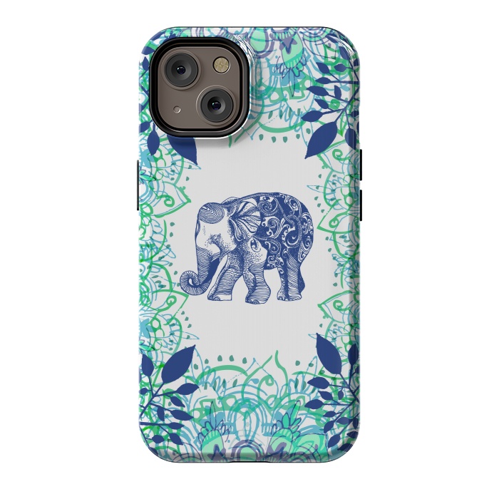 iPhone 14 StrongFit Boho Elephant  by Rose Halsey