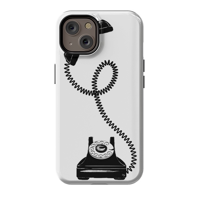 iPhone 14 StrongFit Black Vintage Phone by Martina
