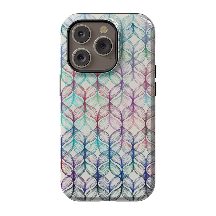 iPhone 14 Pro StrongFit Mermaid's Braids - a colored pencil pattern by Micklyn Le Feuvre