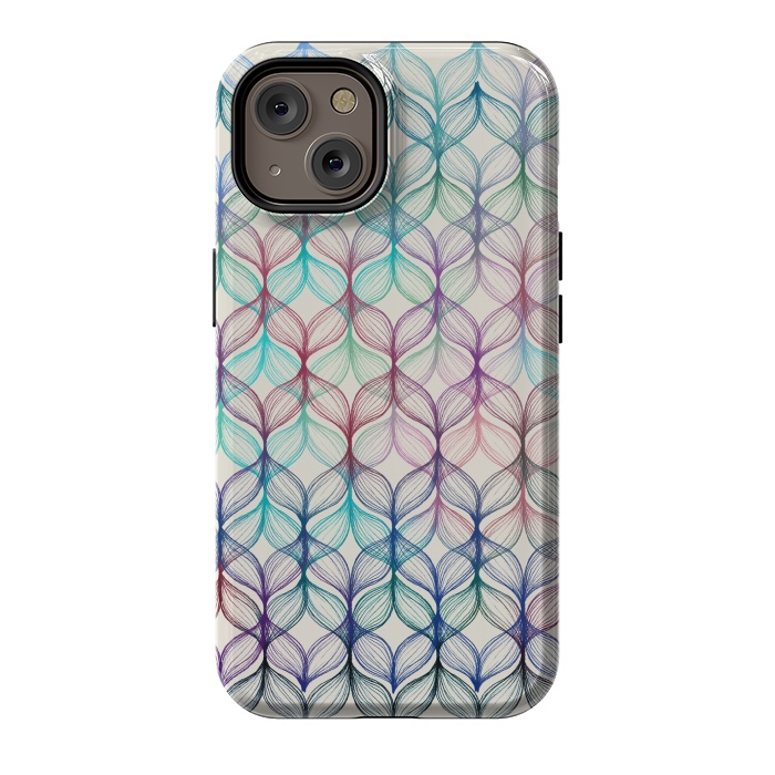 iPhone 14 StrongFit Mermaid's Braids - a colored pencil pattern by Micklyn Le Feuvre