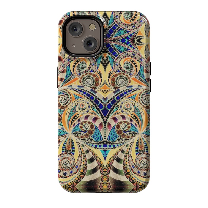iPhone 14 StrongFit Drawing Floral Zentangle G240 by Medusa GraphicArt