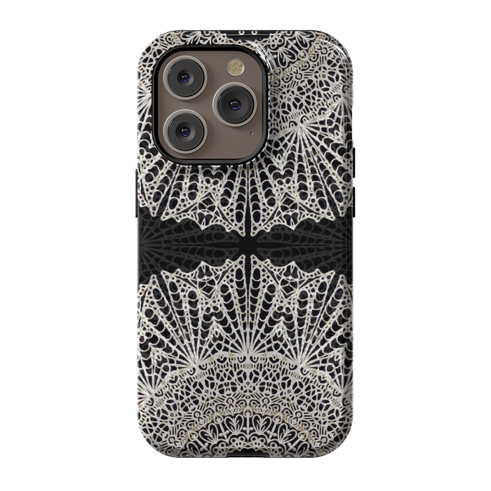 iPhone 14 Pro StrongFit Mandala Mehndi Style G384 by Medusa GraphicArt