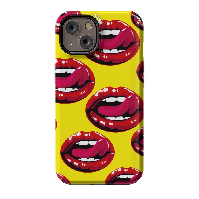 iPhone 14 StrongFit red lips design by MALLIKA