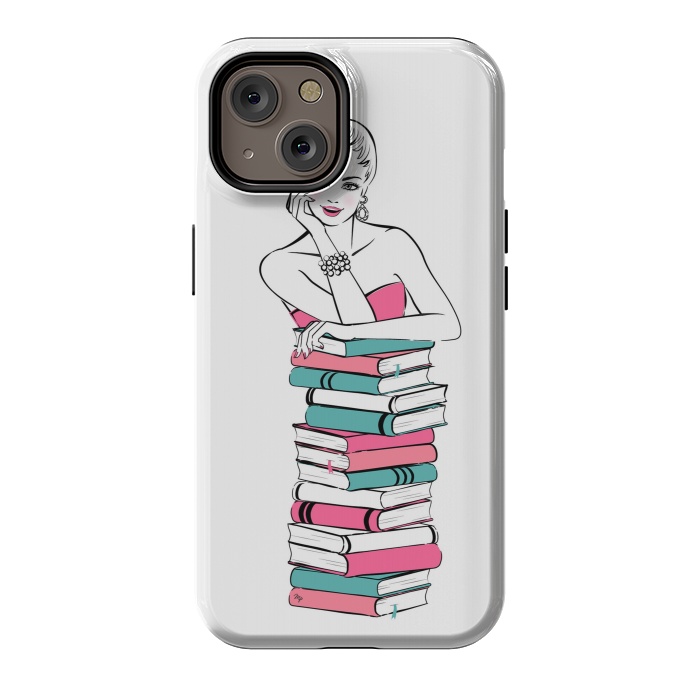 iPhone 14 StrongFit Lady Bookworm by Martina