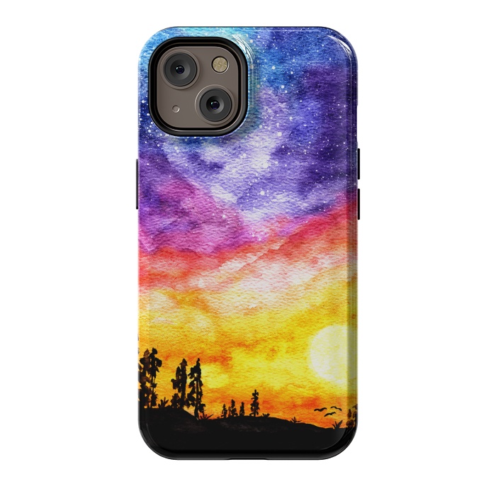 iPhone 14 StrongFit Galaxy Sunset Dream  by Tigatiga