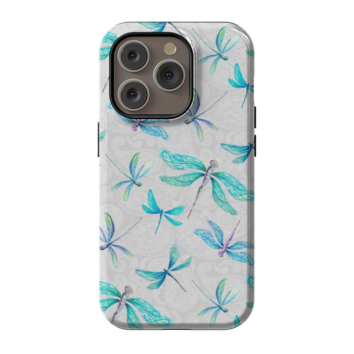 iPhone 14 Pro StrongFit Dragonfly Paisley by gingerlique