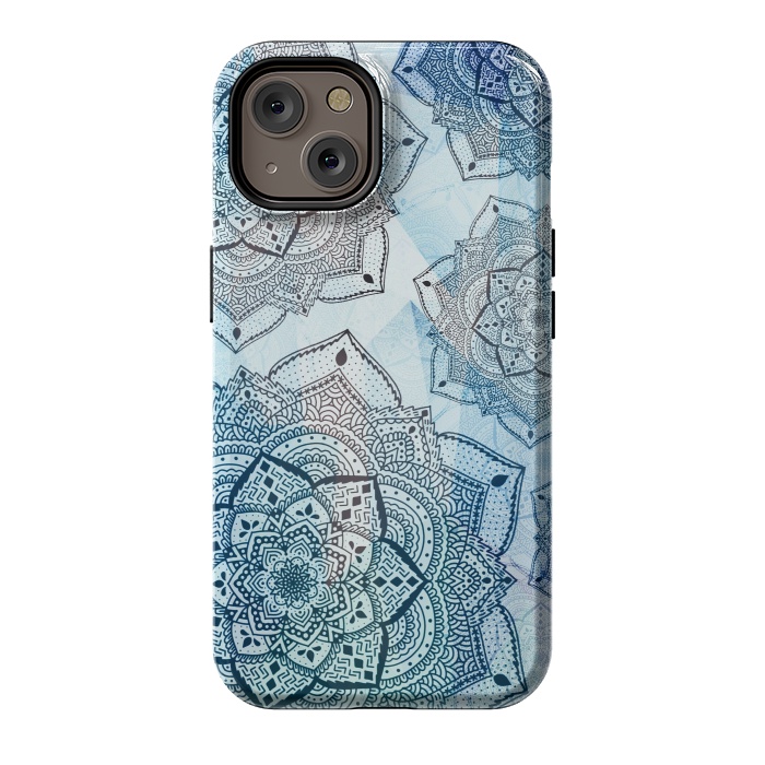 iPhone 14 StrongFit Blue mandalas by Jms