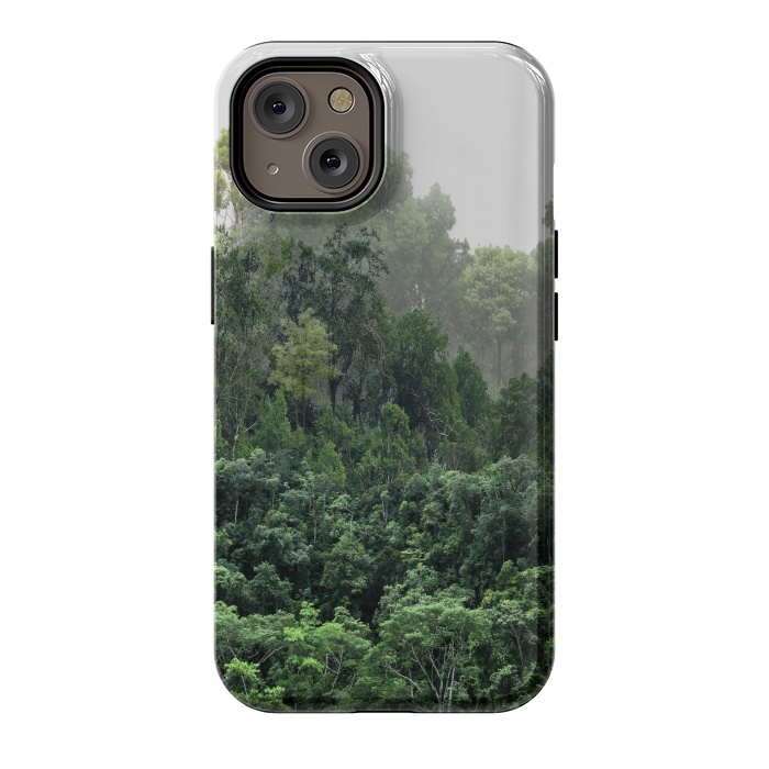 iPhone 14 StrongFit Tropical Foggy Forest by ''CVogiatzi.
