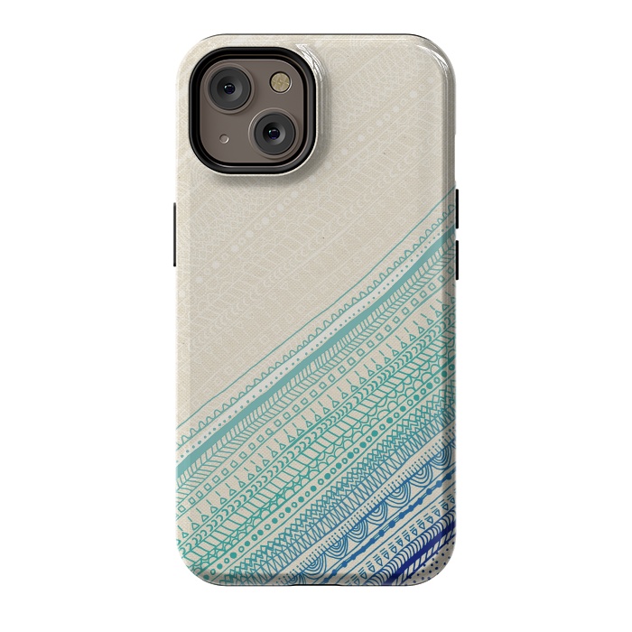 iPhone 14 StrongFit Ocean Tribal by Tangerine-Tane