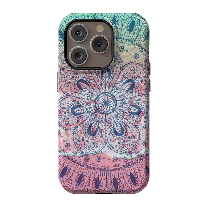 iPhone 14 Pro StrongFit Summer beach bohemian mandala  by InovArts