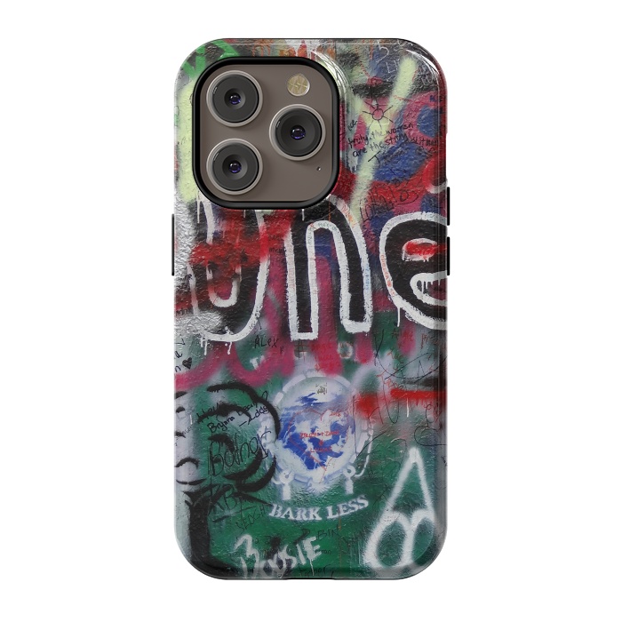 iPhone 14 Pro StrongFit Graffiti Grunge Wall Art by Andrea Haase