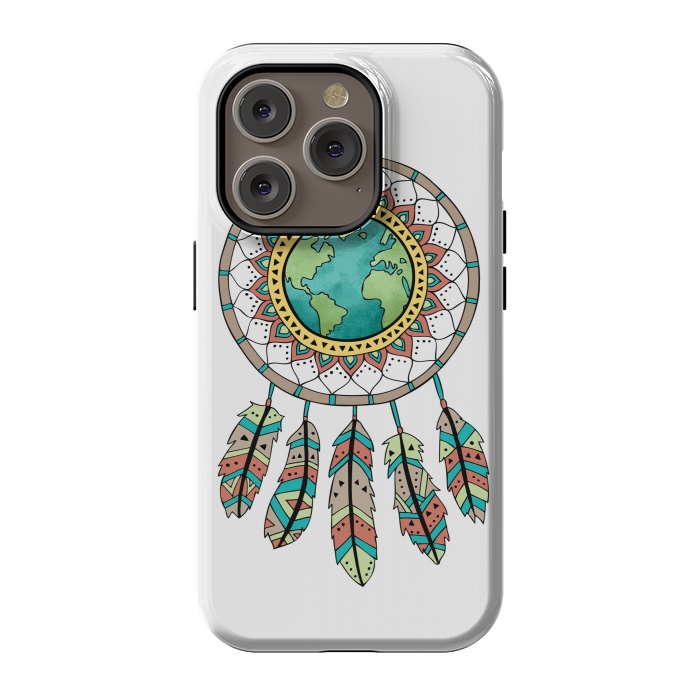 iPhone 14 Pro StrongFit World Dreamcatcher by Pom Graphic Design