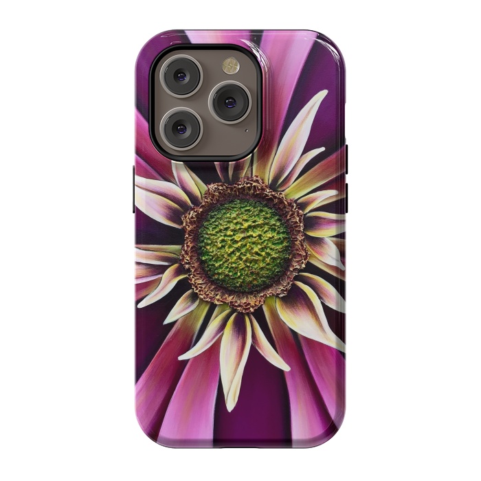 iPhone 14 Pro StrongFit Pink Burst by Denise Cassidy Wood