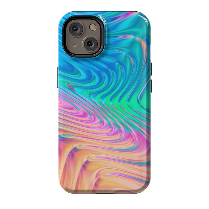 iPhone 14 StrongFit Abstract Vivid Waves by Art Design Works