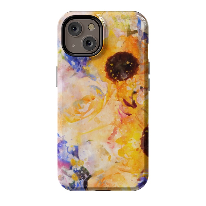 iPhone 14 StrongFit Yellow Vintage Rose by Creativeaxle