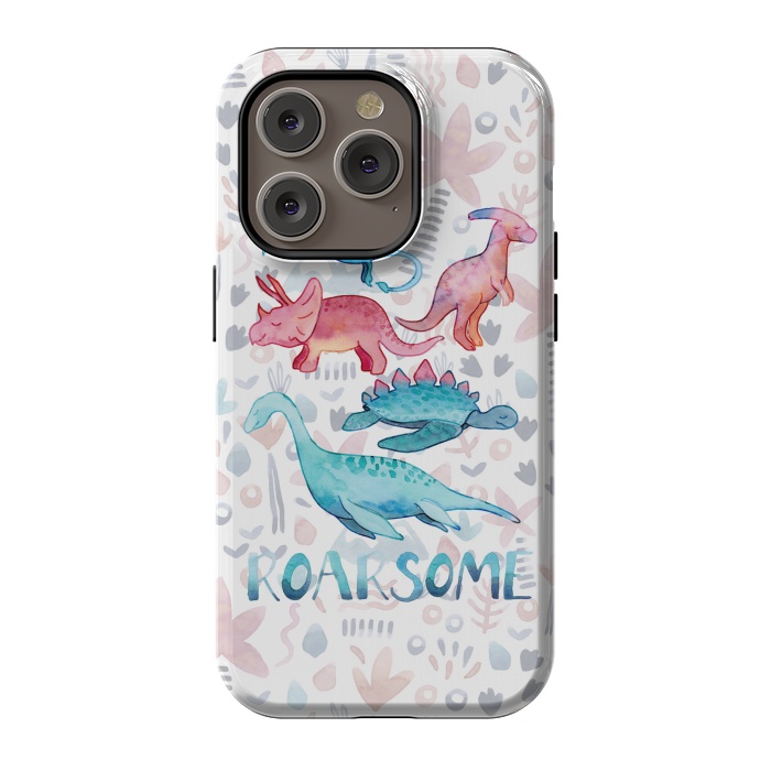 iPhone 14 Pro StrongFit Roarsome Dino's by gingerlique
