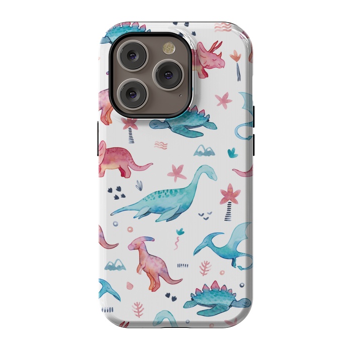 iPhone 14 Pro StrongFit Dinosaurs Love by gingerlique