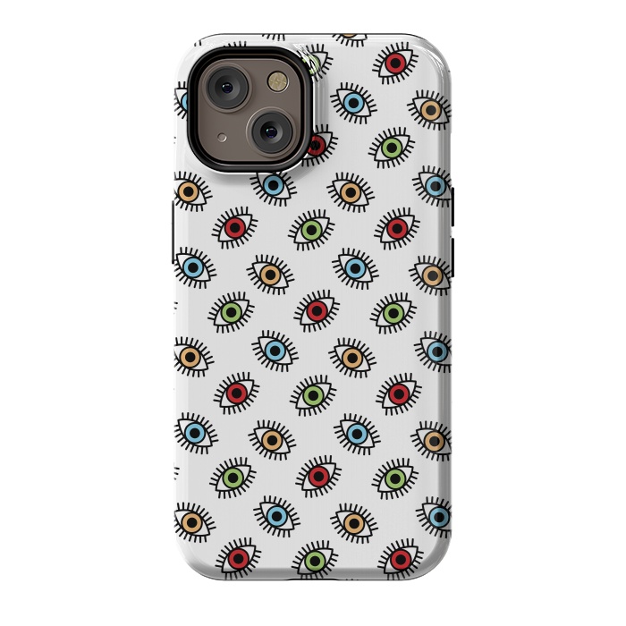 iPhone 14 StrongFit Eyes pattern by Laura Nagel