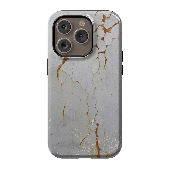 iPhone 14 Pro StrongFit Rust Cracks On Metal Surface by Andrea Haase