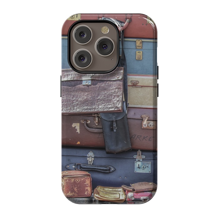 iPhone 14 Pro StrongFit Collection Of Old Suitcase by Andrea Haase